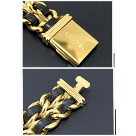 Auth CHANEL Watch Size L Gold Plate Quartz - Picture 9 of 10